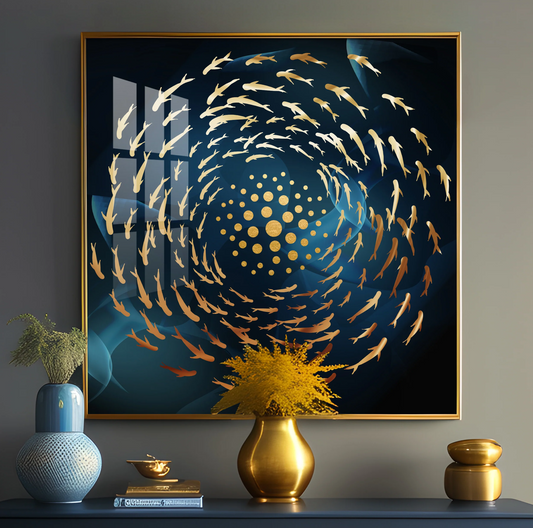 Into The Blue Premium Acrylic Square Wall Art