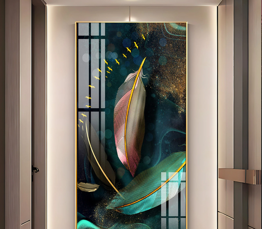 Feathers of Space Premium Acrylic vertical Wall Art
