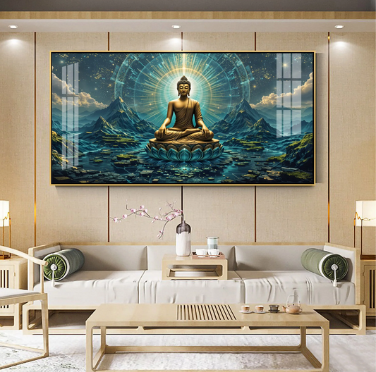 Buddha's Reflection Premium Acrylic Horizontal Wall Art