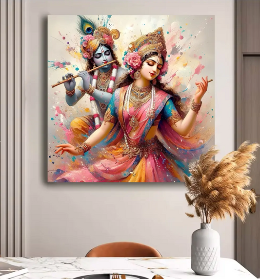 YF Enchanting Radha Krishna Painting