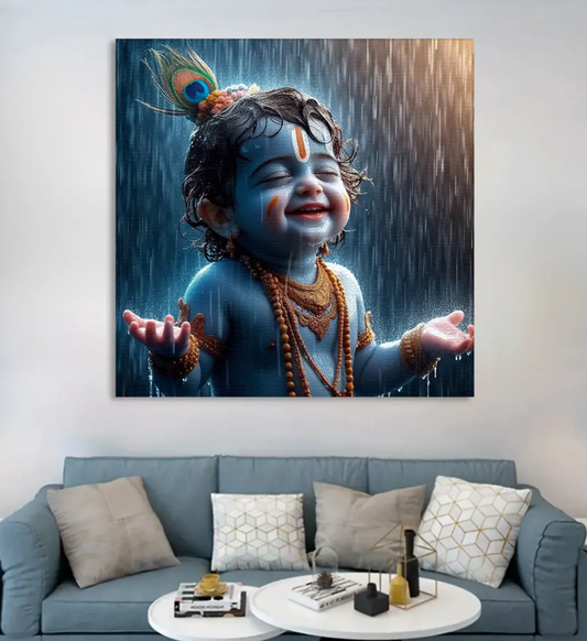 YF Eternal Beauty Bal Krishna Canvas Painting