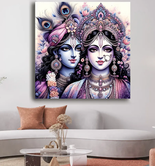 YF Ethnic Radha Krishna Painting for Wall Decor
