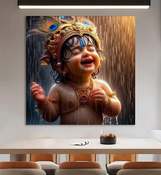 YF Majestic Bal Krishna Painting on Canvas