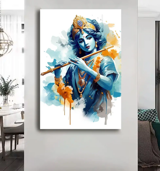 YF Modern Lord Krishna Painting on Canvas