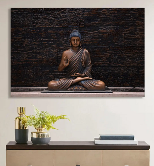 YF The Bronze Buddha Canvas Painting for Wall Decor