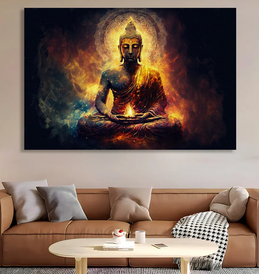 YF The Flame of Wisdom Buddha Canvas Painting
