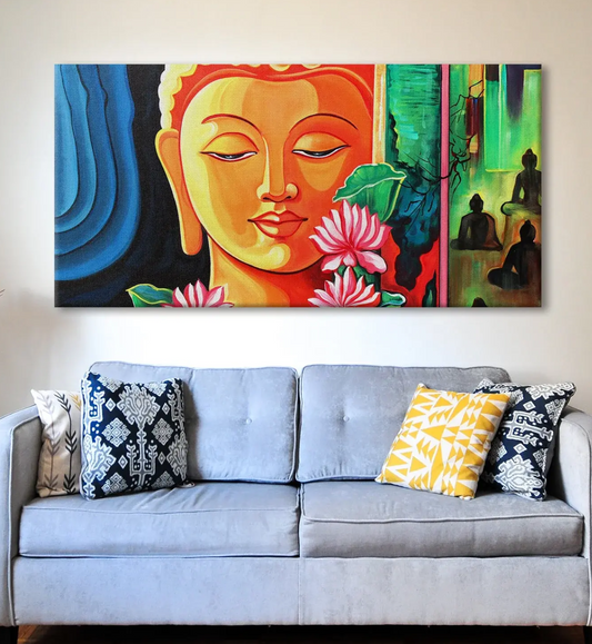 YF Antique look Lord Buddha Painting