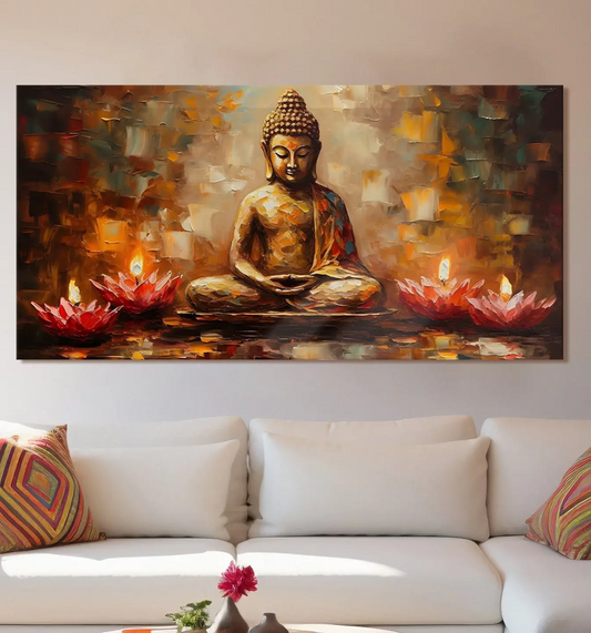 YF Diyas of Hope Buddha Spiritual Painting