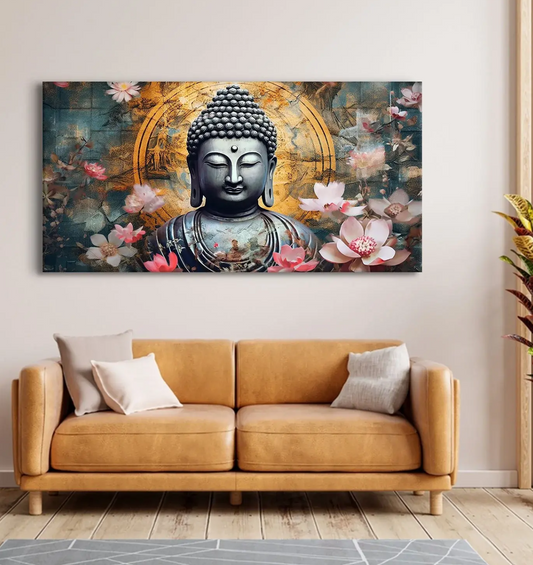 YF Floral Bliss Buddha Painting