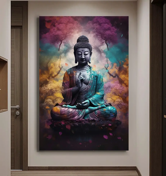 YF Modern Colourful Buddha Painting