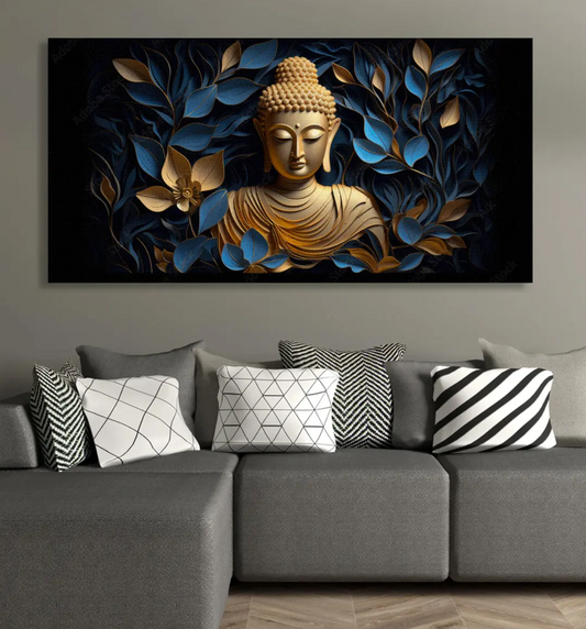 YF Modern Floral Flow Buddha Wall Painting
