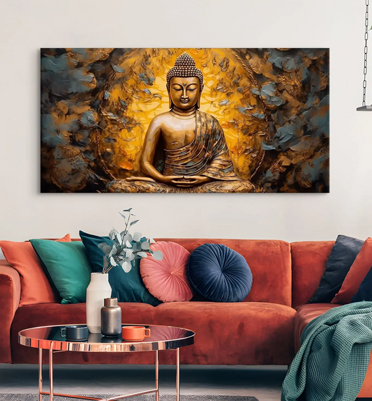 YF Meditating Buddha Canvas Painting