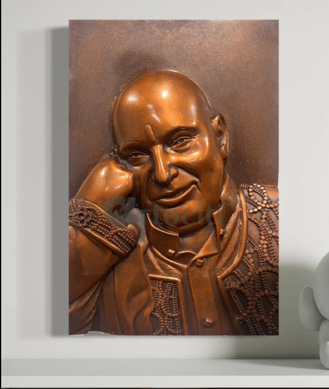 18X12 Inch Nirmal Singh Maharaj Guru ji 3D Relief Mural Wall Art