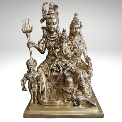 Shiv Parivar Brass Statue 15″