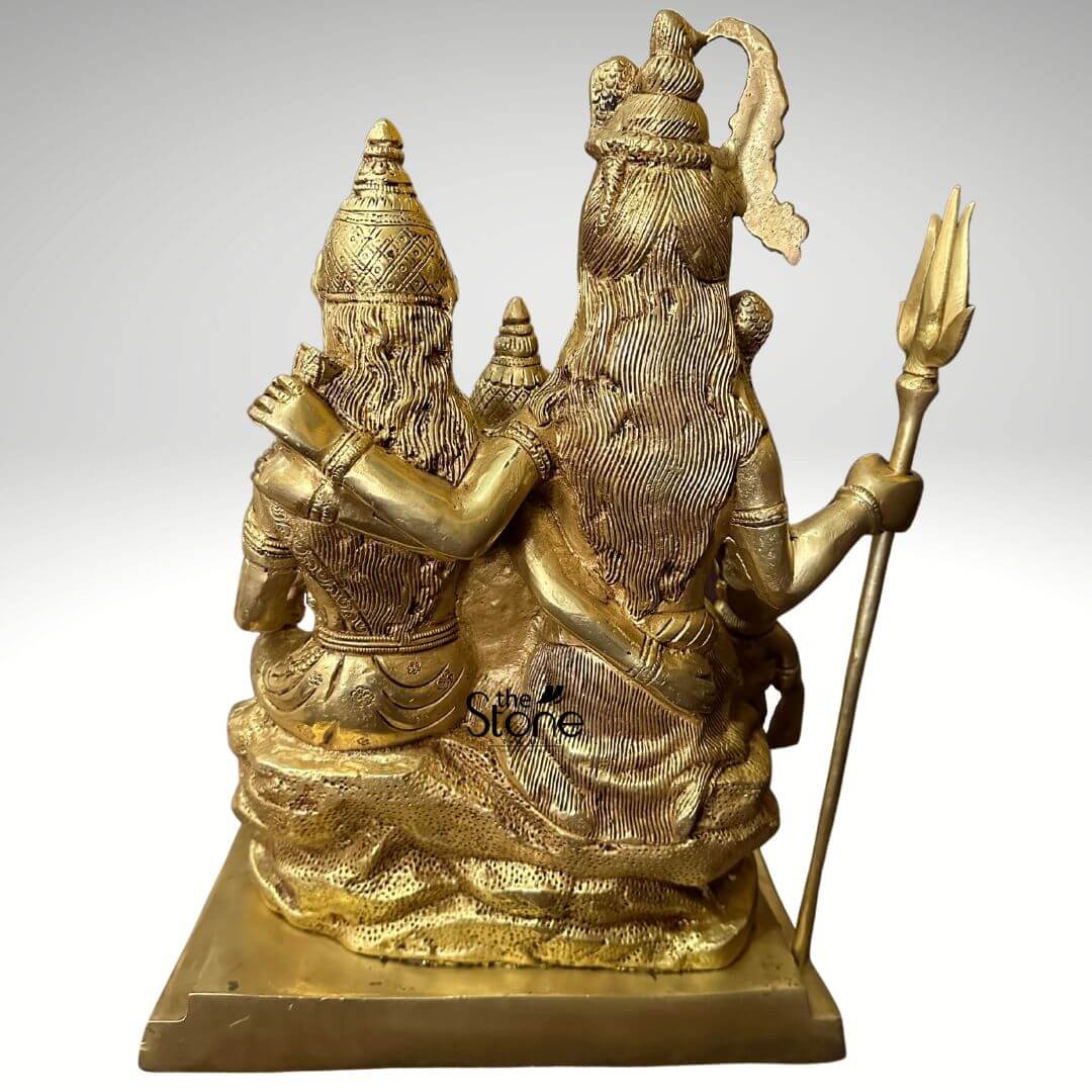 Shiv Parivar Brass Statue 15″