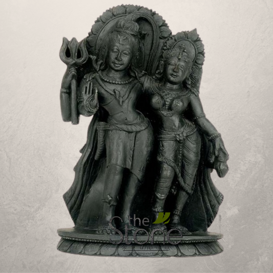 Shiv Parvati Statue in Standing on a Lotus Base 18″