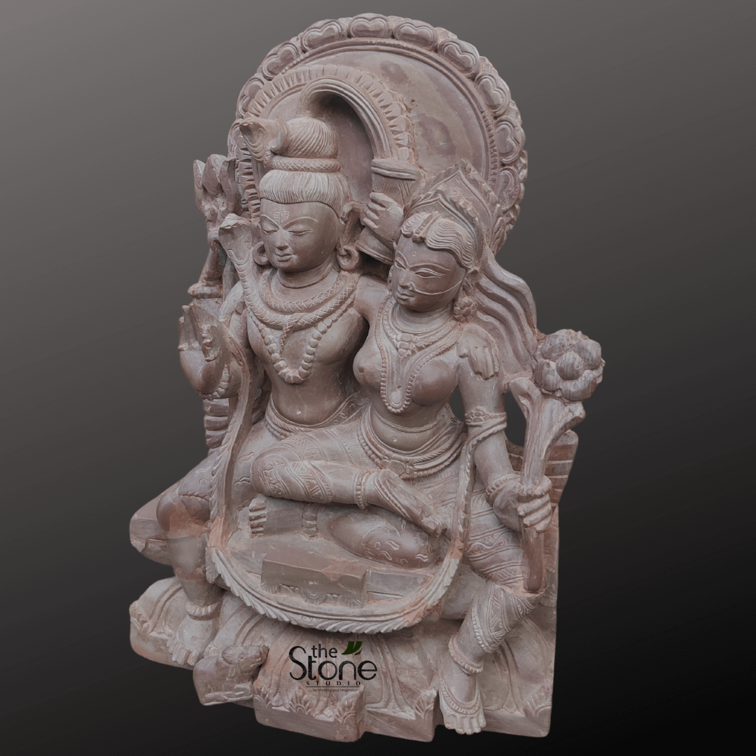 Shiv Parvati Idol 12″