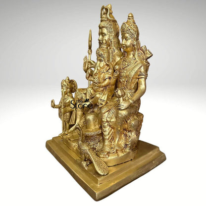 Shiv Parivar Brass Statue 15″
