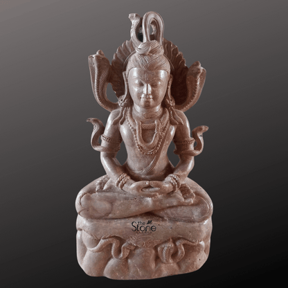 Shiva Statue in Soap Stone Sitting Position 12″