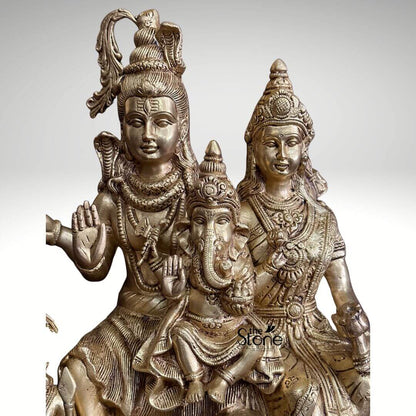 Shiv Parivar Brass Statue 15″