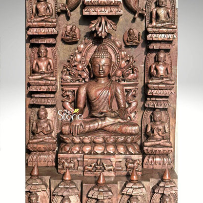 Buddha Pink Stone Gift Statue 1ft