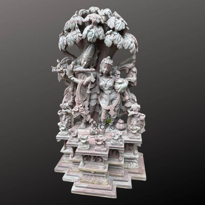Radha Krishna Statues in Soap Stone 2ft