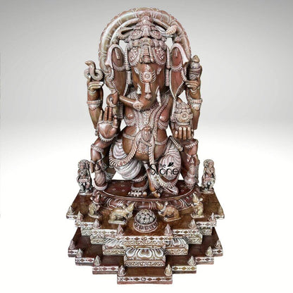 Standing Ganesha Unique Stone Statue 2ft