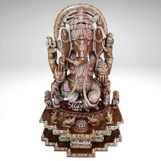Standing Ganesha Unique Stone Statue 2ft