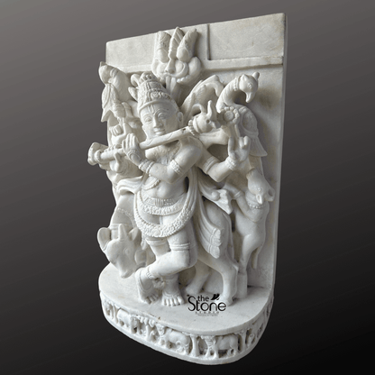 Marble Krishna Statue 18″
