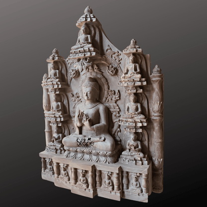 Buddha Stone Mural 18″