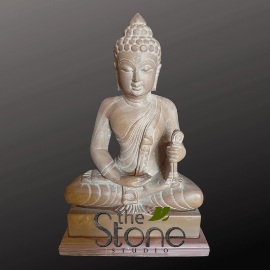 Stone Buddha Statue 12″