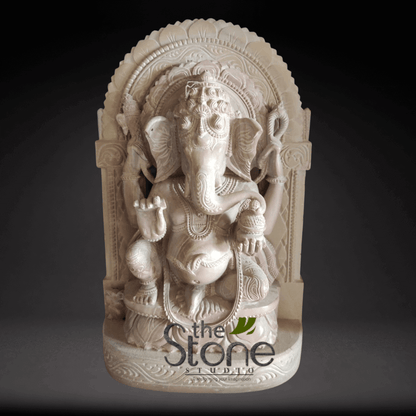 Stone Ganesh Statue 8″
