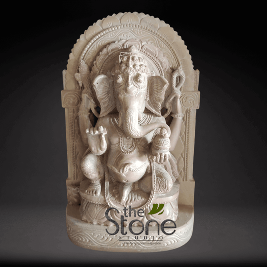Stone Ganesh Statue 8″