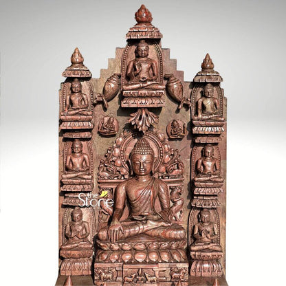 Buddha Pink Stone Gift Statue 1ft