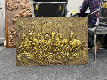 The 7 Horses 3D Relief Wall Mural