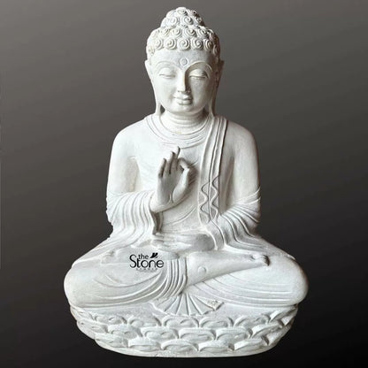 2 Feet White Buddha Statue