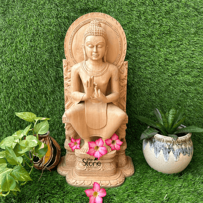 Wood Buddha 18″