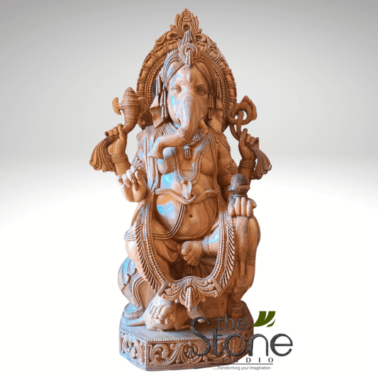 Wooden Ganesha Statue 4.5ft