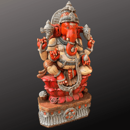 Lord Ganesha Seated in Lalitasana 36″