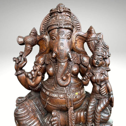 Lord Ganesha With Consort Statue 3ft