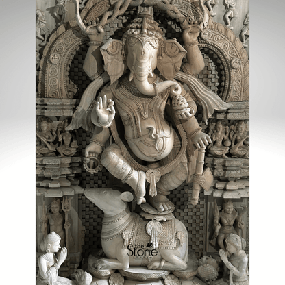 Wooden Ganpati Murti 4.5ft