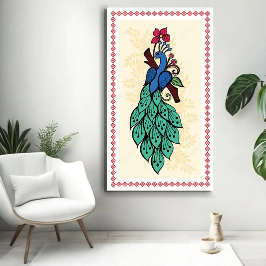 YF Ethnic Peacock Madhubani Painting