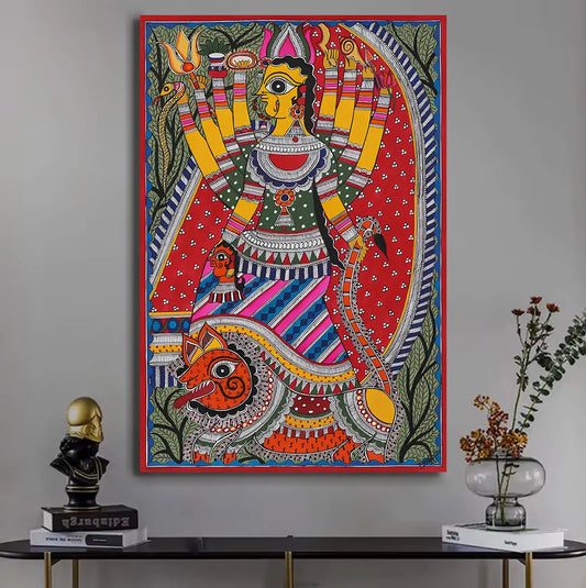 YF Goddess Traditional Madhubani Painting
