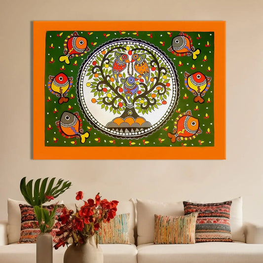 YF Tree of Life Traditional Madhubani Painting