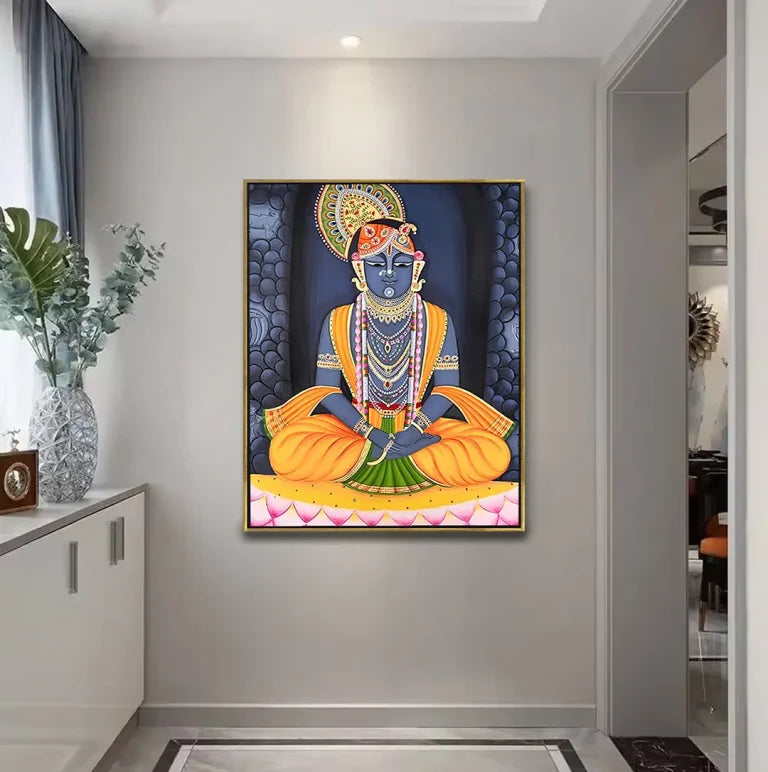 YF Shrinath Ji Sitting Pichwai Painting