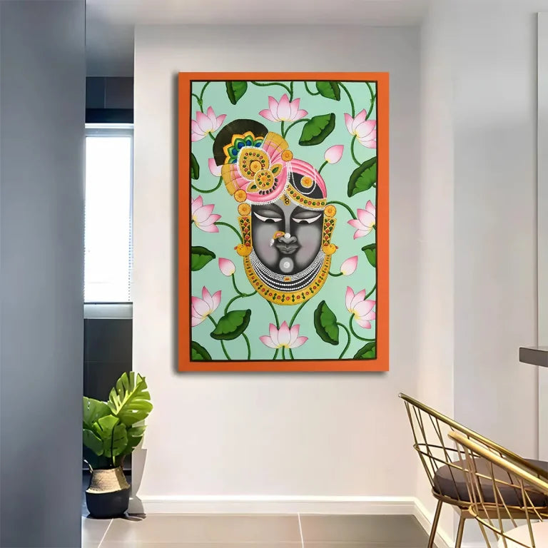YF Lotus plant Shreenathji Painting