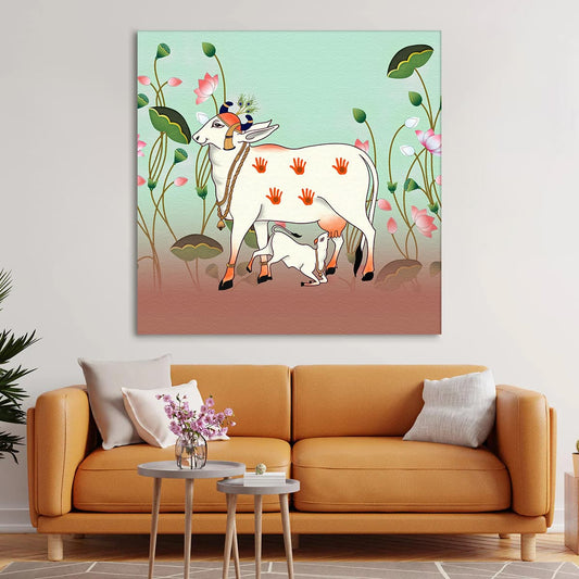 YF Ethnic Traditional Cow Pichwai Painting