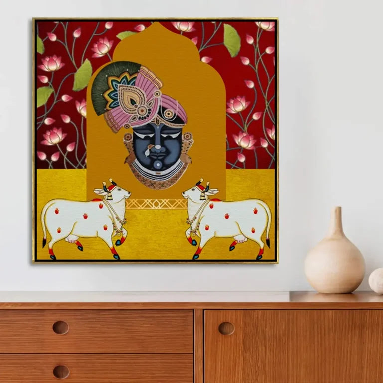 YF Shreenathji Kamadhenu Traditional Pichwai Painting