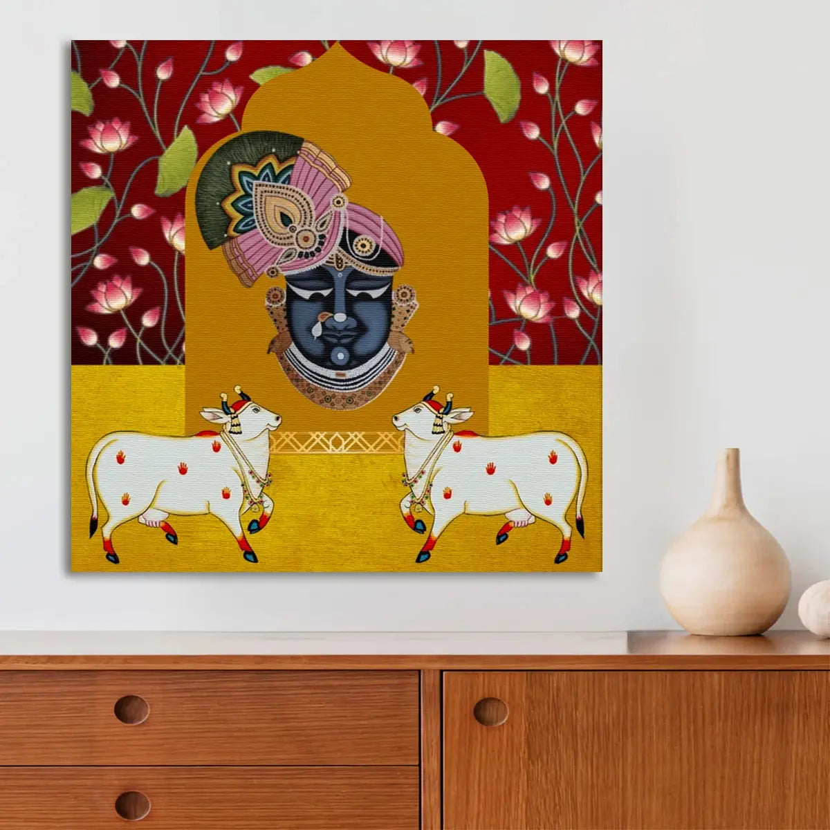 YF Shreenathji Kamadhenu Traditional Pichwai Painting