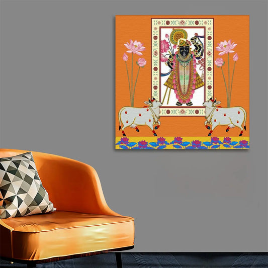 YF Auspicious Shreenathji Ethnic Pichwai Painting